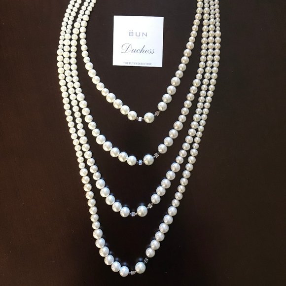 House of Bun Duchess Pearl Necklace 4 strand - Picture 2 of 7